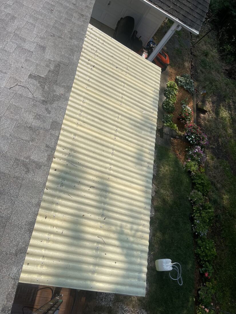 Fiberglass patio cover, after
